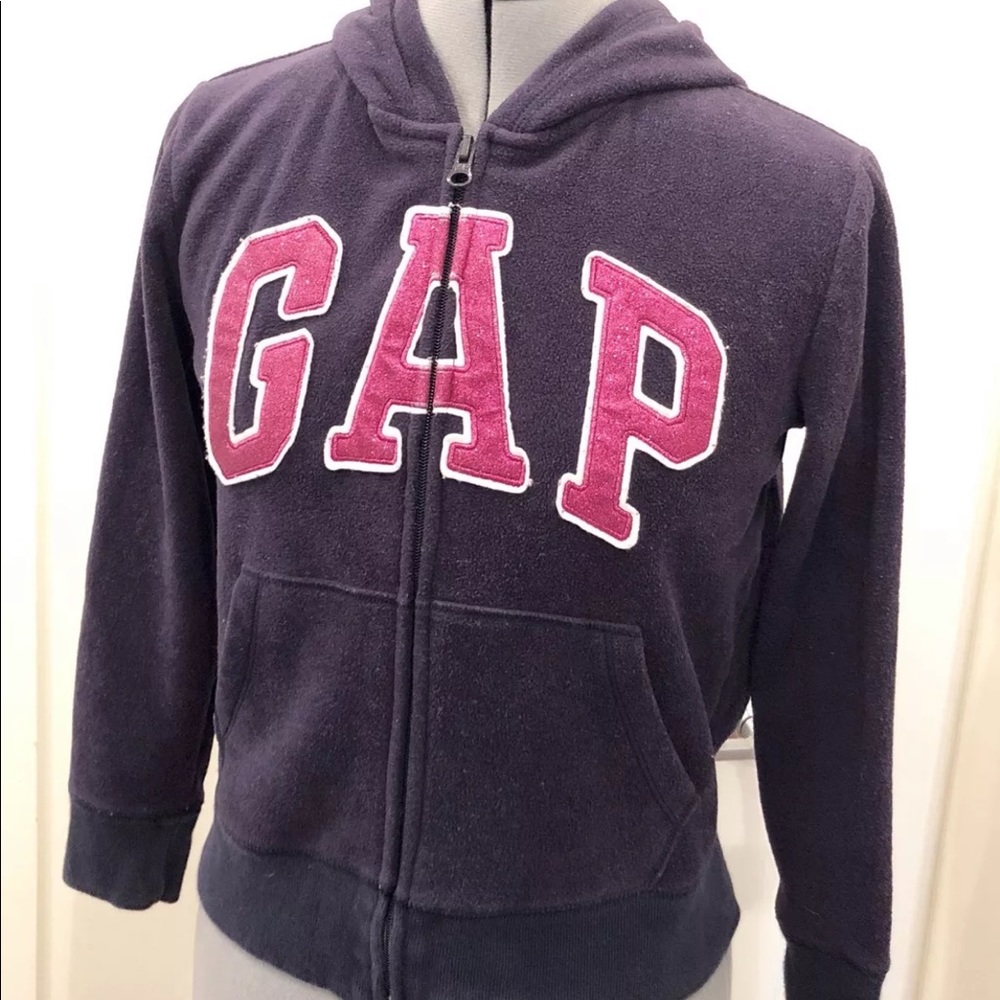SOLD Navy Blue GapKids Zip Up Sweater with hood sz 12